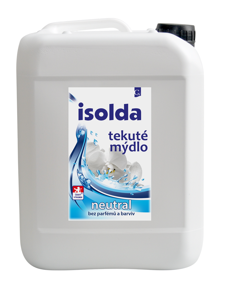 Tekuté mýdlo ISOLDA neutrální bez barviv a parfémů 5 litrů