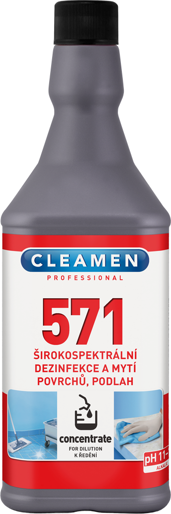 CLEAMEN 571 dezinfekce a myti povrchů a podlah širokospektrální 1l (MRSA)