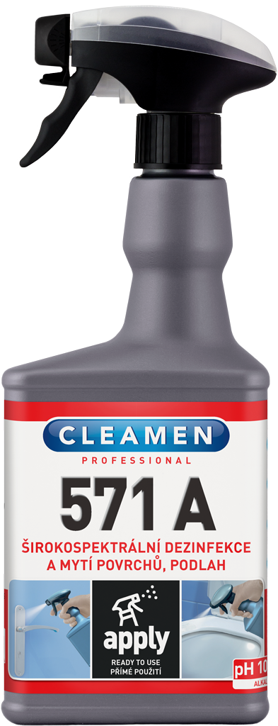 CLEAMEN 571A dezinfekce a myti povrchů a podlah širokospektrální 550ml (MRSA) - přímá aplikace