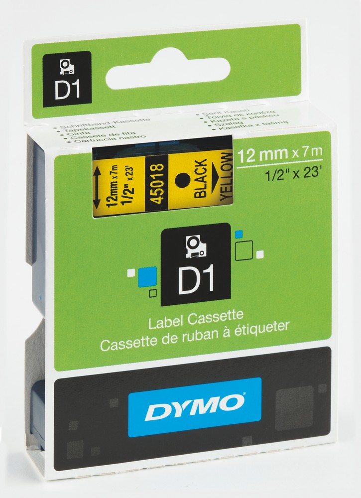 Páska DYMO D1 12mm/7m černá na žluté