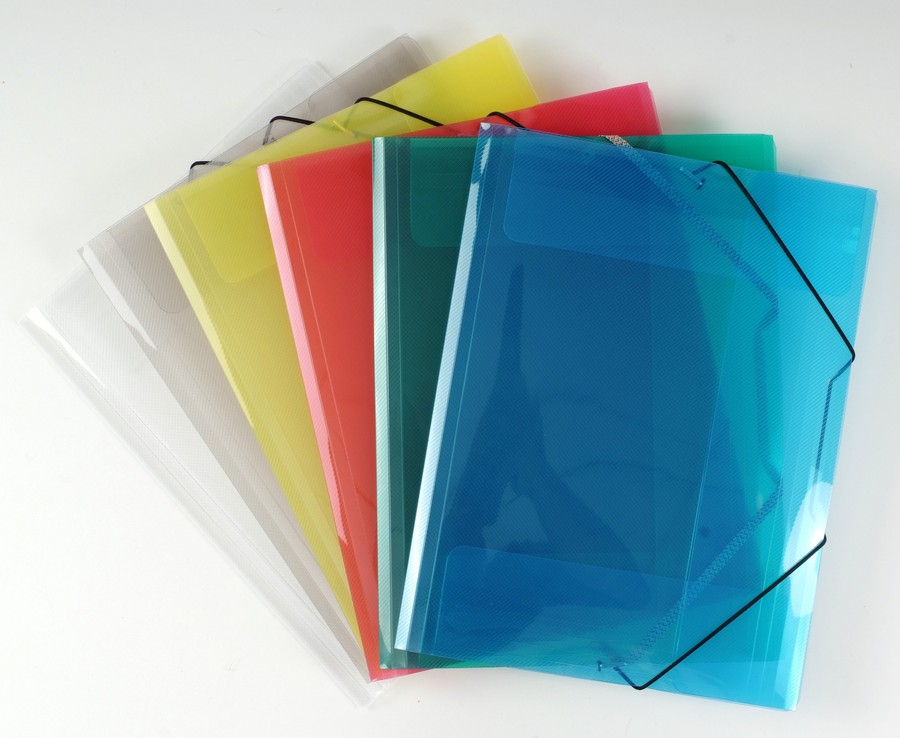 Desky s gumičkou PP průhledné A4 modré