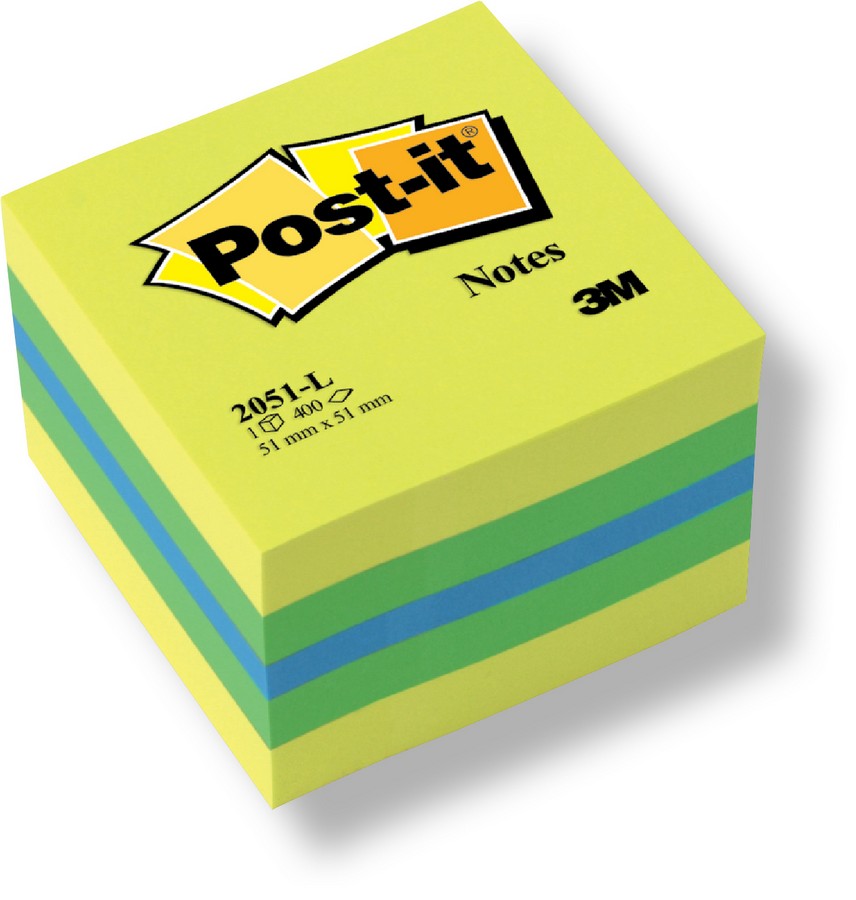 Blok samolepicí Post-it 51 x 51 mm žlutý neon
