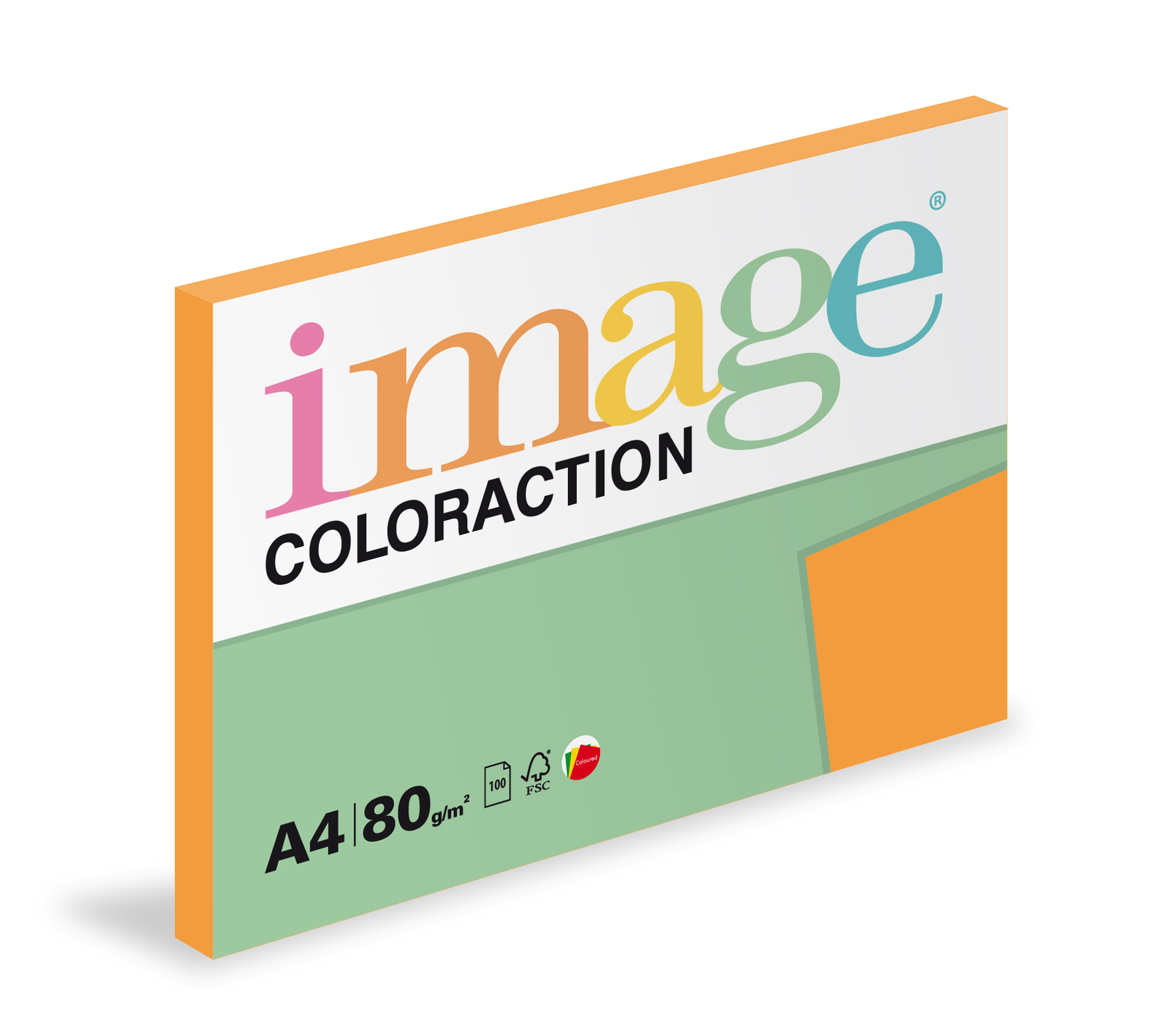 Papír kopírovací Coloraction A4 80g/ 100 listů oranžová sytá