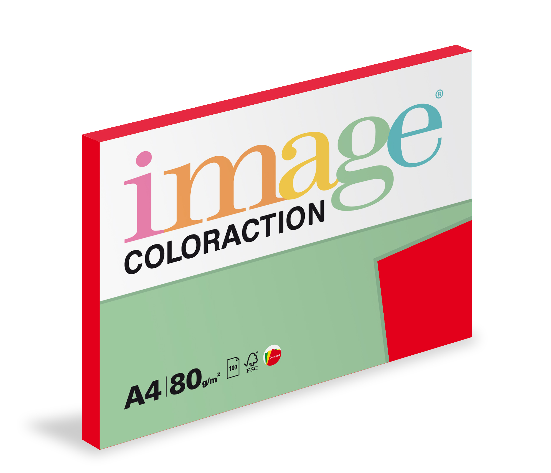 Papír kopírovací Coloraction A4 80g/ 100 listů červená jahodová