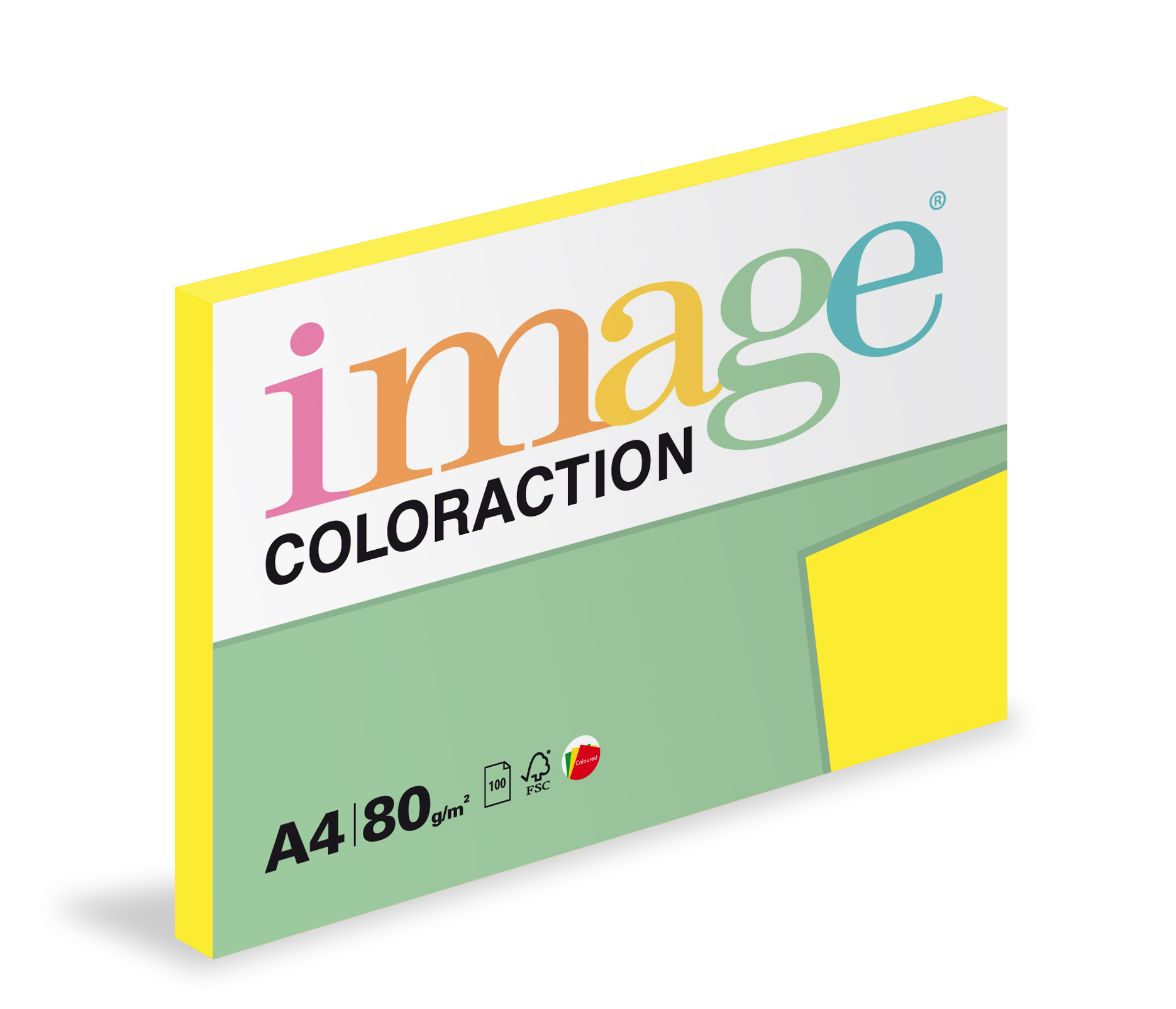 Papír kopírovací Coloraction A4 80g/ 100 listů žlutá reflexní
