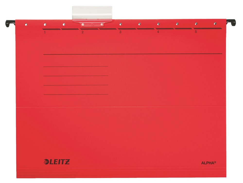 Závěsné desky Leitz ALPHA červené