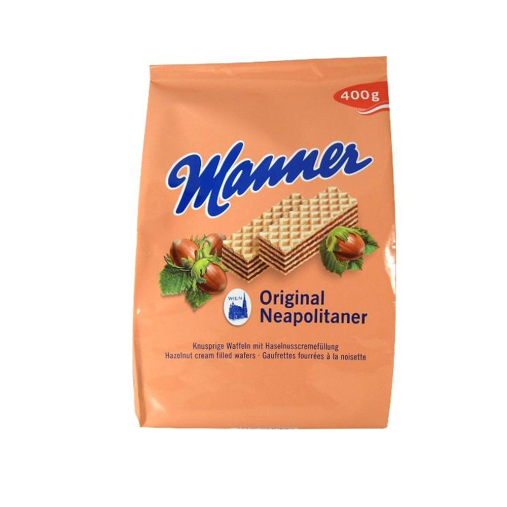 Sušenky Manner s lískooříškovou kakaovou náplní 400 g