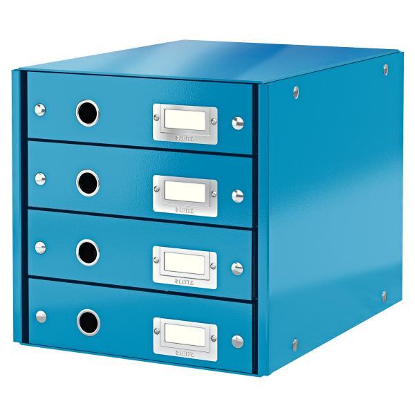 Leitz box zásuvkový CLICK & STORE 4 zásuvky modrý