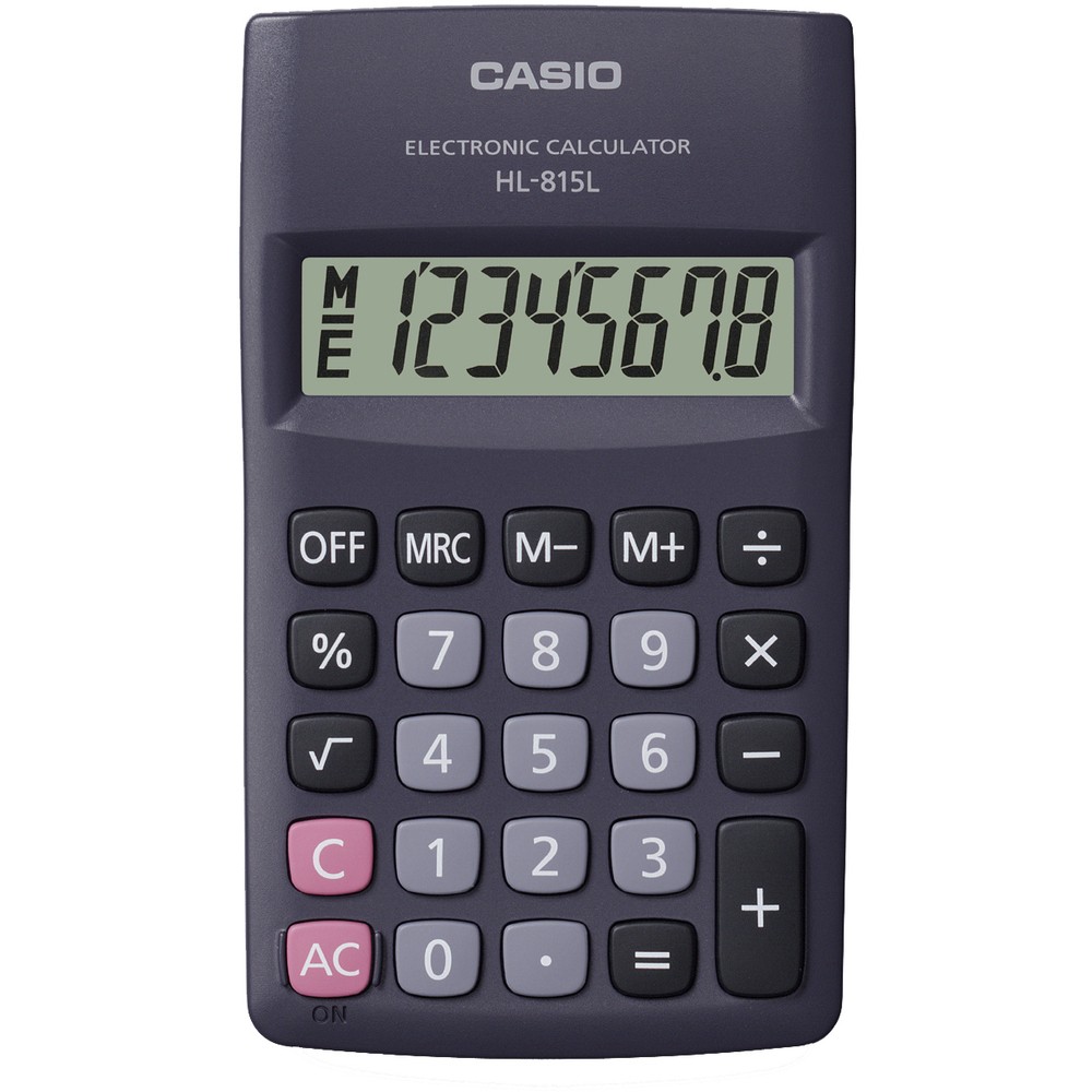 Kalkulačka Casio HL 815 L kapesní / 8 míst černá