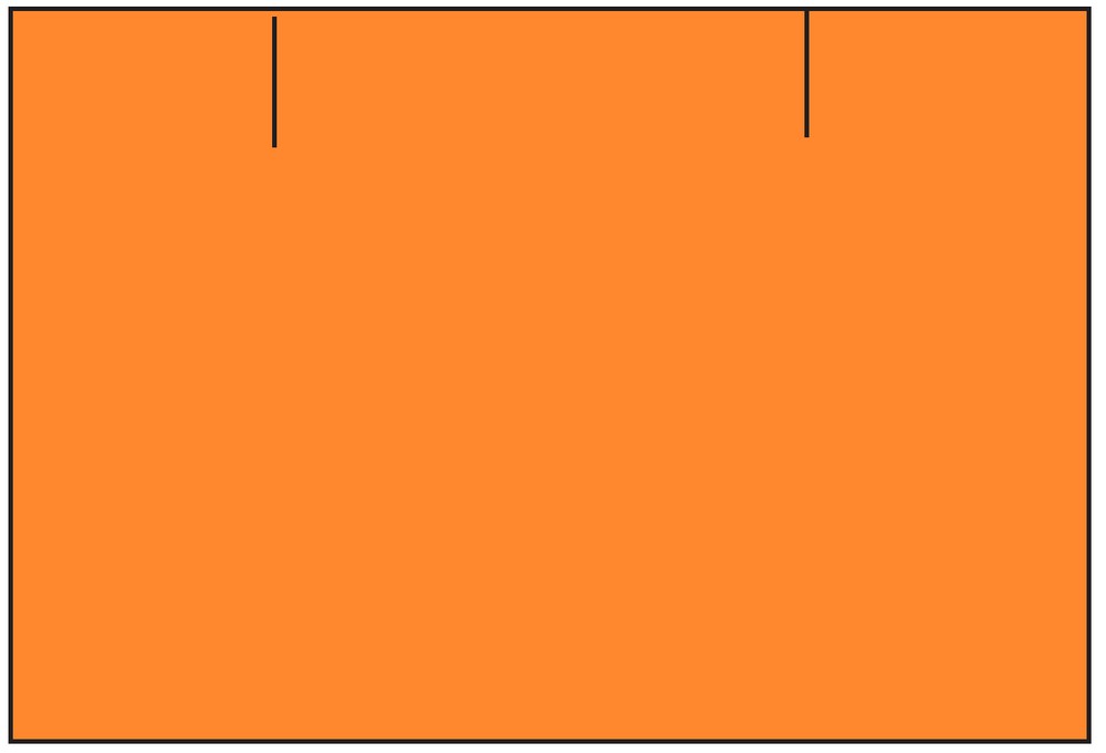 Etikety cenové 25 x 16 reflexní oranžové CONTACT (obdélník)