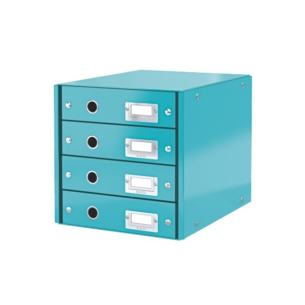 Box zásuvkový CLICK-N-STORE 4 zásuvky led. modrý