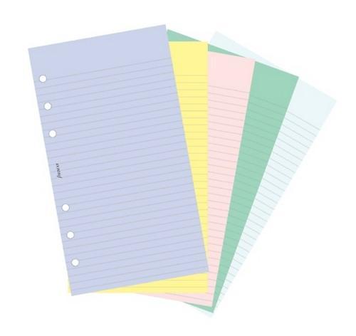 Filofax náhradní náplň do diáře Osobní papír linkovaný, assort barev
