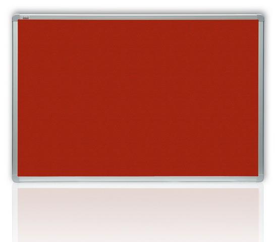 Tabule filcová červená 90 x 120 cm v hliníkové rámu