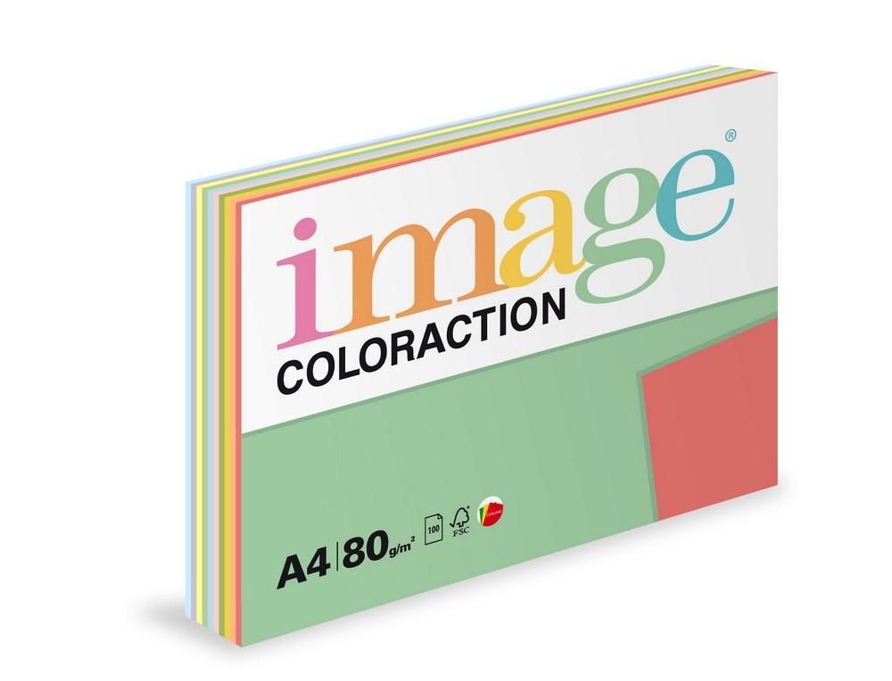 Papír kopírovací Coloraction A4 80g /250 listů mix 10 barev