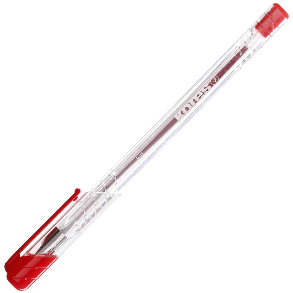 Pero kuličkové Kores K11 trojhranné 1 mm, červené