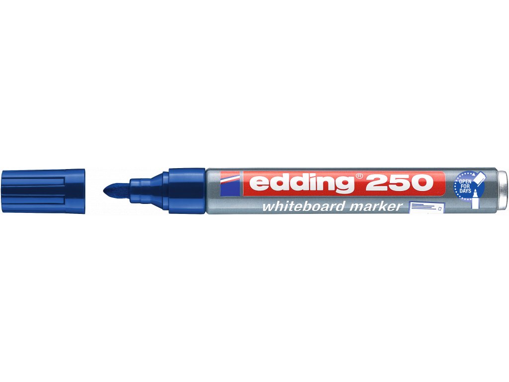 Edding 250 popisovač na bílé tabule modrý 1,5 - 3 mm