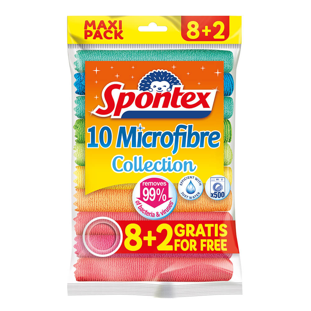 Utěrka mikrovlákno 30 x 30 cm SPONTEX mix 10 barev