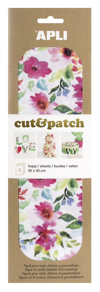 APLI Cut&Patch - Květiny, 30 x 50 cm - 3 ks