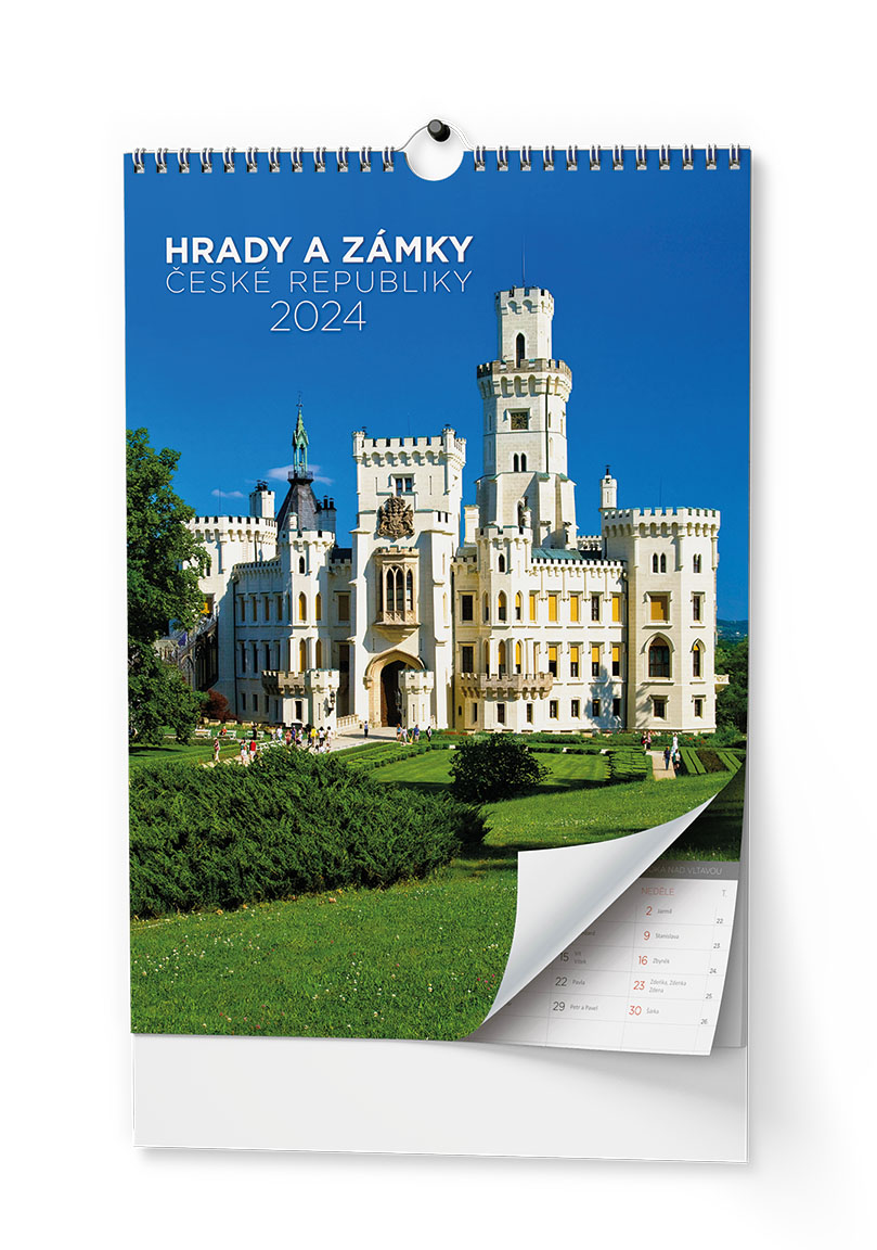 Kalendář nástěnný A3 - Hrady a zámky České republiky