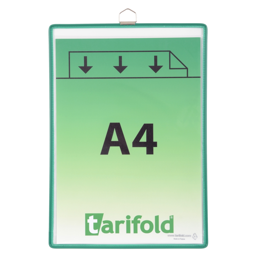 Tarifold rámeček s kapsou a očkem,A4, na výšku, zelený /5ks