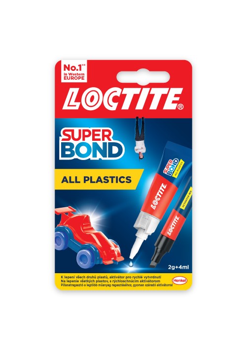 Lepidlo LOCTITE vteřinové Super Bond All Plastics 2g + 4ml