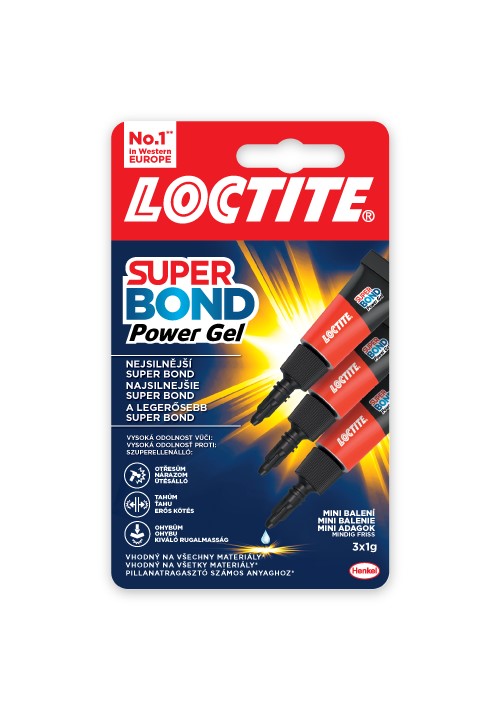 Lepidlo LOCTITE vteřinové Super Bond Power Gel Mini Trio 3x 1g