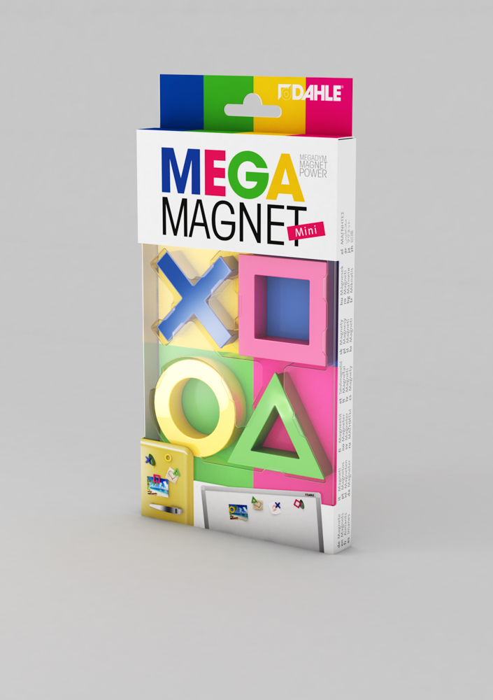 Dahle sada Mega magnetů Mini - cross, circle, delta, square, 45 x 45 mm - 4 ks