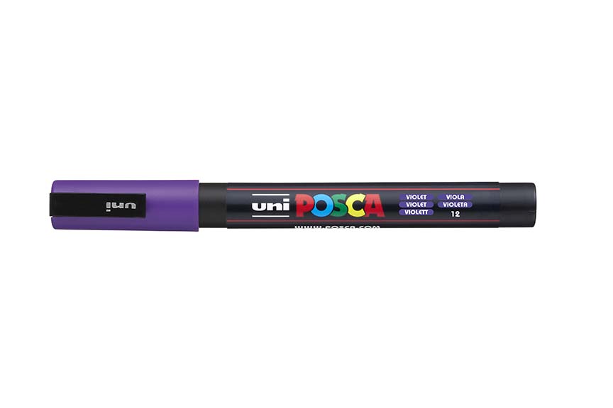 Popisovač akrylový POSCA PC-3M fialový 0,9 - 1,3mm