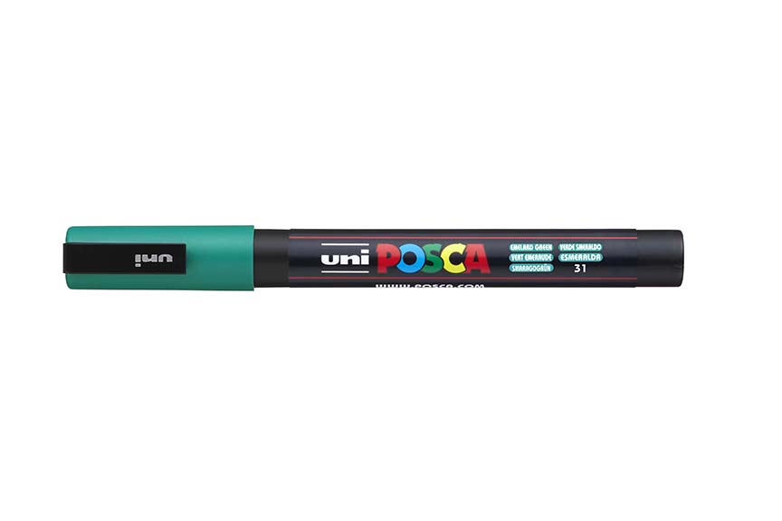 Popisovač akrylový POSCA PC-3M smaragdový 0,9 - 1,3mm