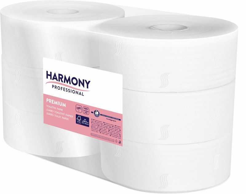 Papír toaletní JUMBO Harmony Professional Ø 240 mm celulozový 2-vrstvý/ 6 rolí