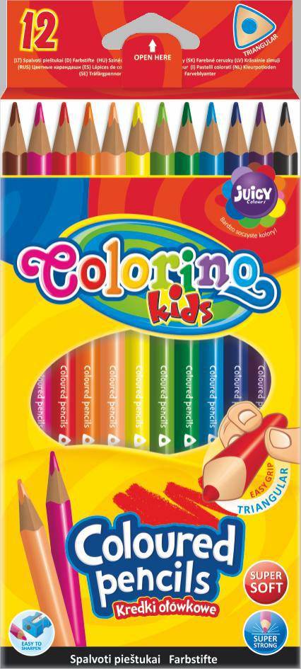 Pastelky trojhranné 12 barev Colorino