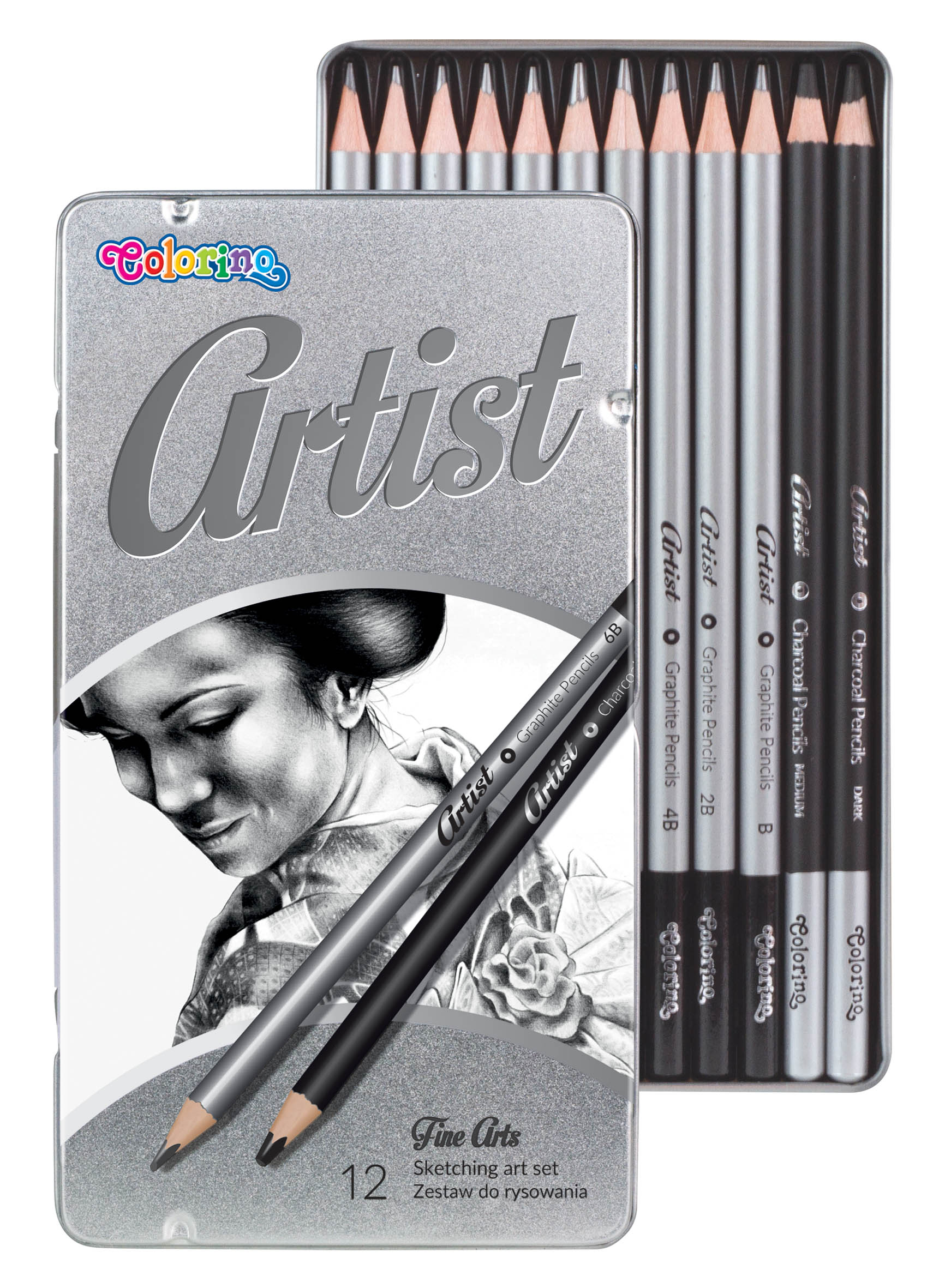 Kreslířská sada Artist grafitových tužek a uhlů (10+2) ks