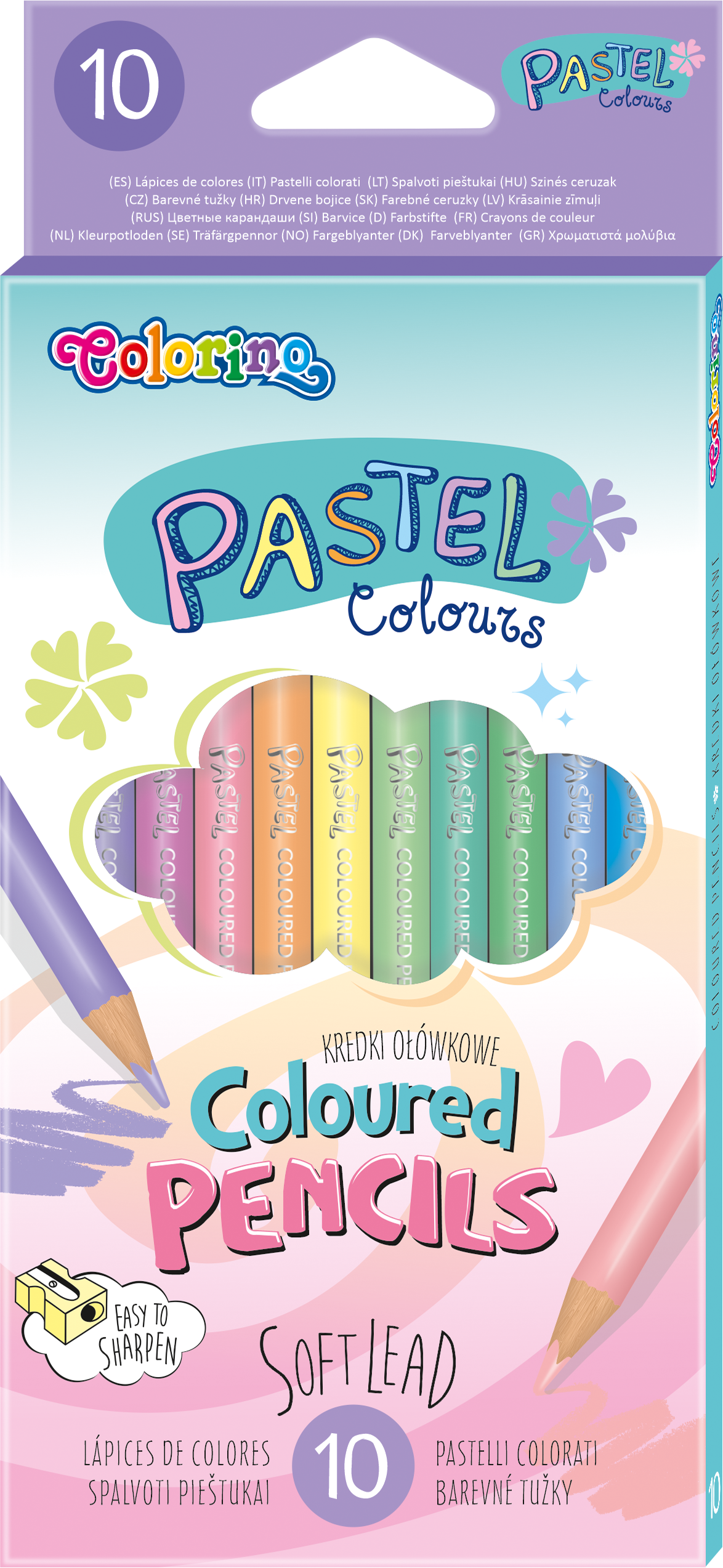 Pastelky Colorino pastelové barvy kulaté 10 ks/barev