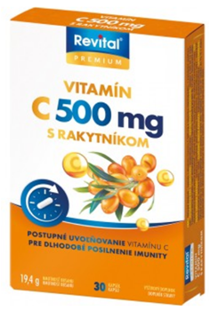 Revital Vitamín C 500 mg + rakytník 30 kapslí