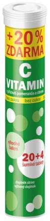 Vitamin C šumivý 20 + 4 tablet citrusové plody