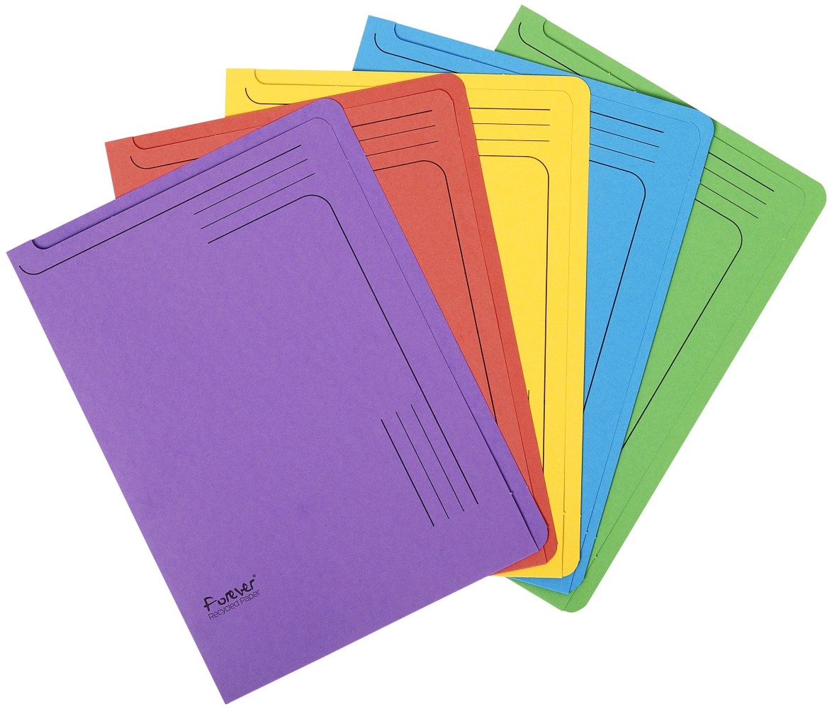 Exacompta zakládací obal Slip file mix 5 barev, A4, karton, na 30 listů / 5 ks