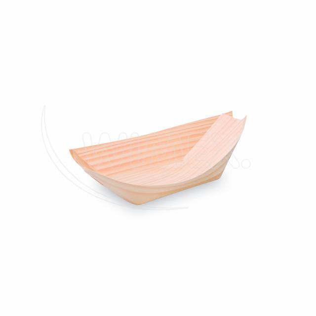 Fingerfood miska dřevěná lodička 13 x 8 cm 100 ks