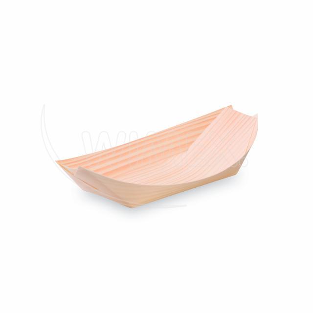 Fingerfood miska dřevěná lodička 16,5 x 8,5 cm 100 ks