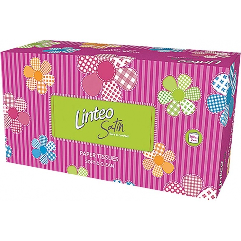 Kapesníčky Linteo 200 ks 2-vrstvé Satin v krabičce