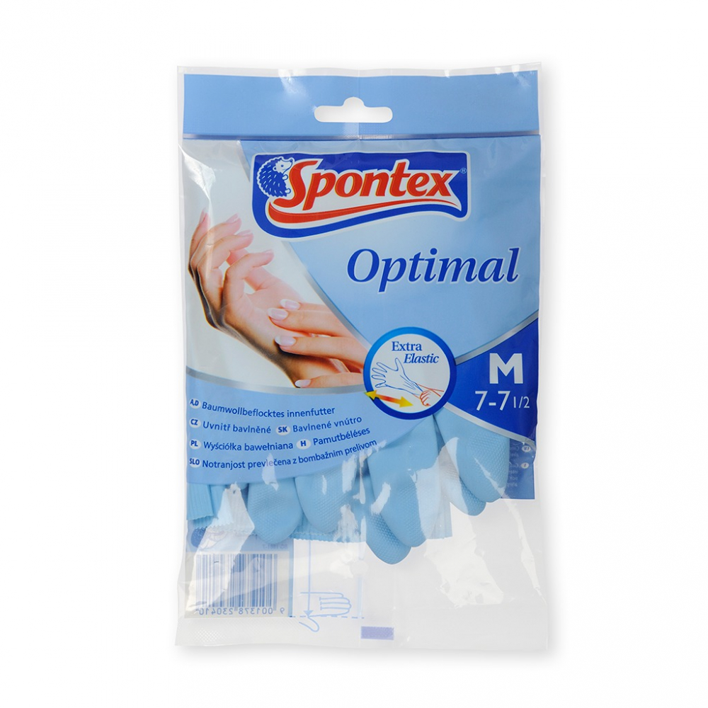Spontex Optimal úklidové rukavice, 100% přírodní latex, velikost L, č. 9