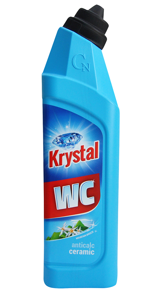 Krystal WC čistič na keramiku 750 ml modrý