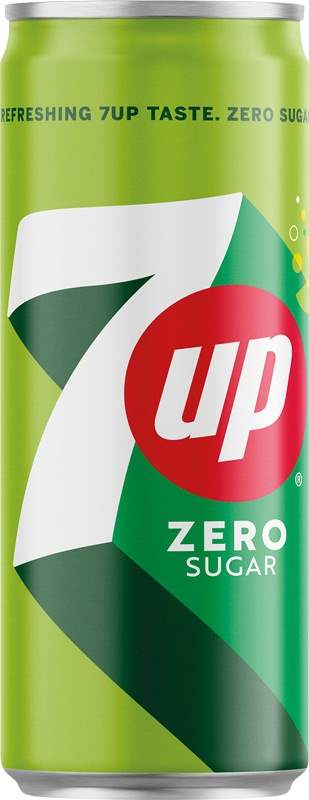 7UP Citron+limeta zero sugar 330ml plech