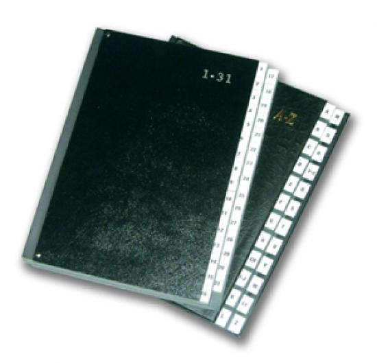 Rozdružovací kniha černá A4 abecední A-Z