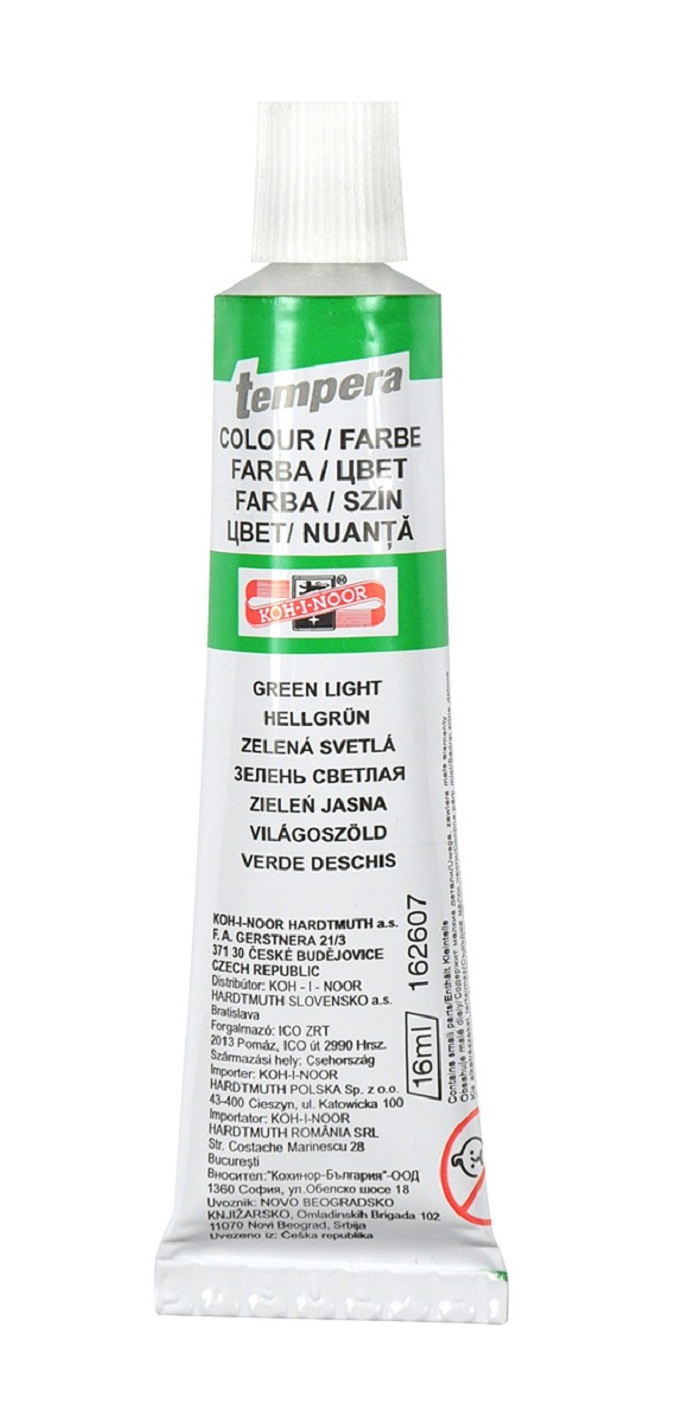 Barva temperová tuba 16 ml - zelená světlá