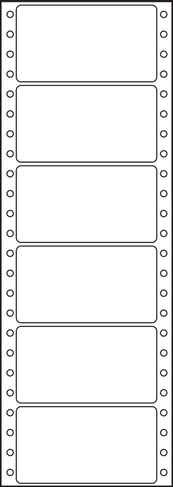 Etikety tabelační jednořadé S&K Label 89 x 48,8 bílé / 3000 etiket