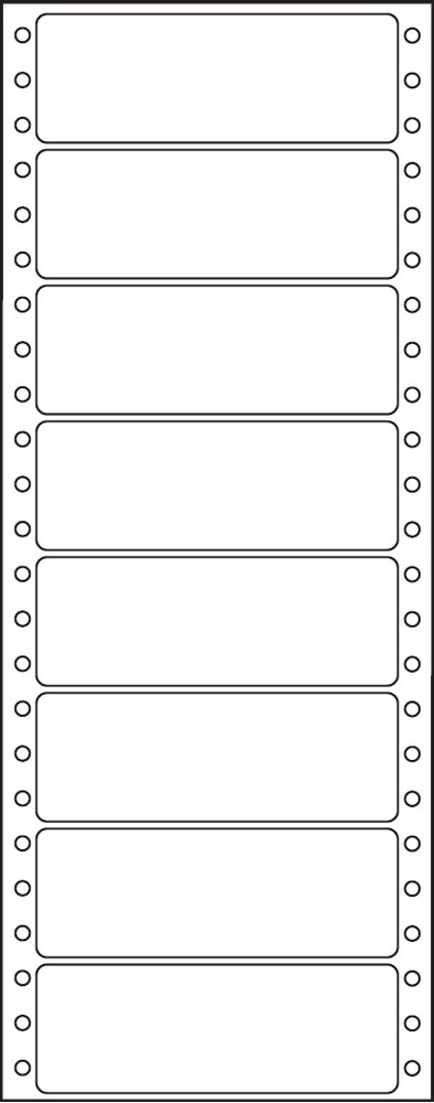 Etikety tabelační jednořadé S&K Label 100 x 36,1 bílé / 4000 etiket