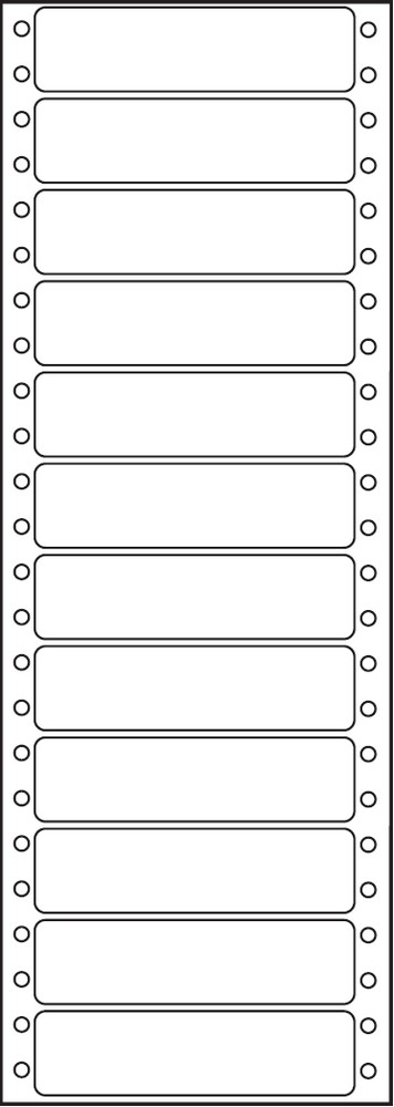 Etikety tabelační jednořadé S&K Label 89 x 23,4 bílé / 6000 etiket