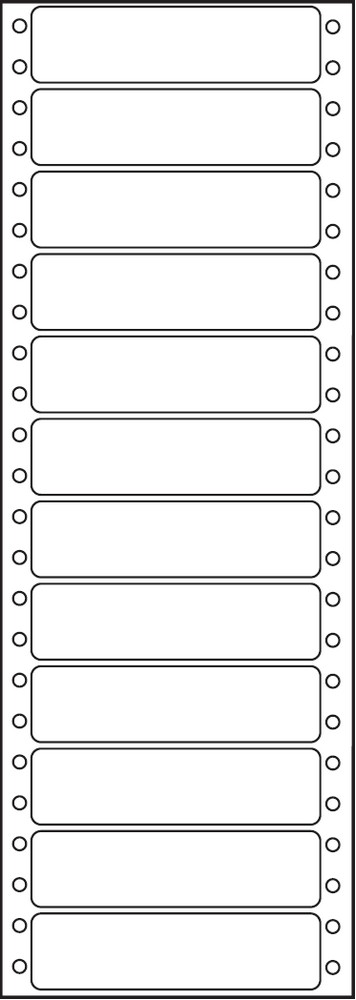 Etikety tabelační jednořadé S&K Label 89 x 23,4 bílé / 6000 etiket