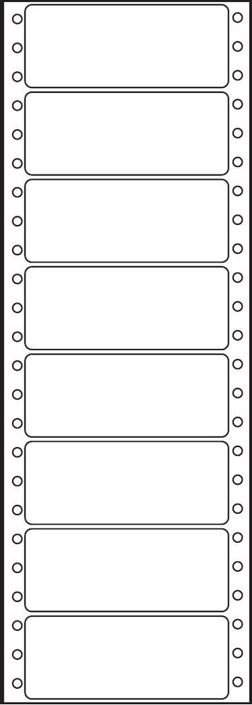 Etikety tabelační jednořadé S&K Label 89 x 36,1 bílé / 6000 etiket