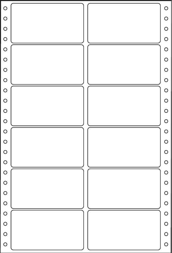 Etikety tabelační dvouřadé S&K Label 89 x 48,8 bílé / 6000 etiket